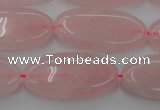 CRQ614 15.5 inches 15*30mm oval rose quartz beads wholesale