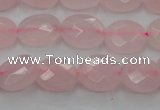 CRQ618 15.5 inches 8*10mm faceted oval rose quartz beads wholesale