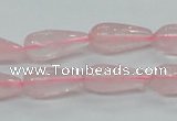 CRQ62 15.5 inches 8*20mm teardrop natural rose quartz beads wholesale