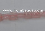 CRQ620 15.5 inches 8*8mm square rose quartz beads wholesale