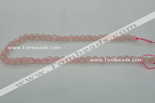 CRQ630 15.5 inches 8*8mm heart rose quartz beads wholesale