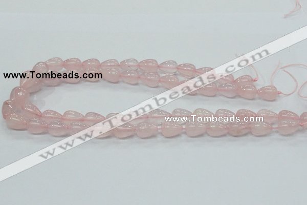 CRQ64 15.5 inches 10*14mm teardrop natural rose quartz beads wholesale