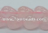 CRQ65 15.5 inches 16*19mm teardrop natural rose quartz beads wholesale