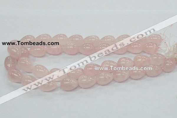 CRQ66 15.5 inches 15*20mm teardrop natural rose quartz beads wholesale