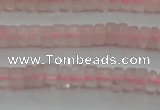 CRQ678 15.5 inches 2*4mm tyre rose quartz beads wholesale