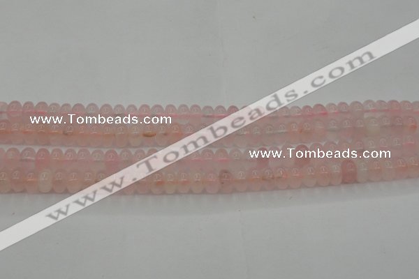 CRQ682 15.5 inches 5*8mm rondelle rose quartz beads wholesale