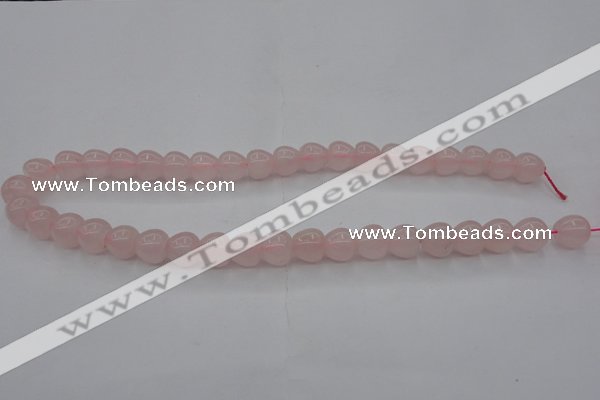 CRQ688 15.5 inches 10*10mm apple-shaped rose quartz beads