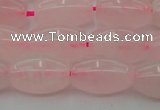 CRQ691 15.5 inches 8*13mm rice rose quartz beads wholesale