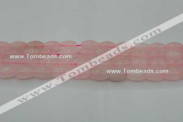 CRQ691 15.5 inches 8*13mm rice rose quartz beads wholesale