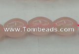 CRQ692 15.5 inches 12*16mm rice rose quartz beads wholesale