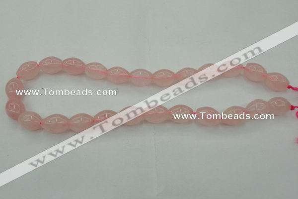 CRQ692 15.5 inches 12*16mm rice rose quartz beads wholesale