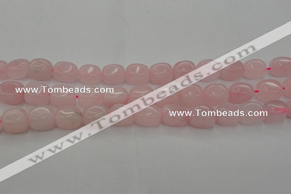 CRQ696 15.5 inches 10*14mm nuggets rose quartz beads wholesale