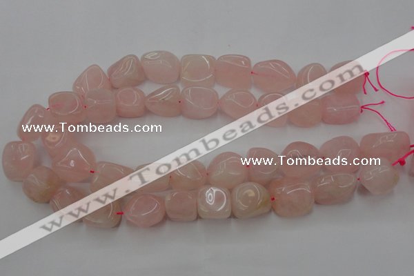 CRQ699 15.5 inches 13*18mm - 15*25mm nuggets rose quartz beads