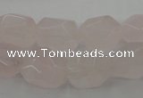 CRQ701 15.5 inches 10*14mm - 12*16mm faceted nuggets rose quartz beads