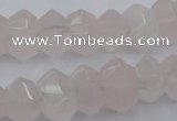 CRQ703 15.5 inches 8*12mm - 10*14mm faceted nuggets rose quartz beads