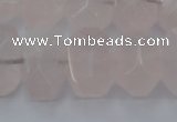 CRQ704 15.5 inches 13*18mm - 15*20mm faceted nuggets rose quartz beads