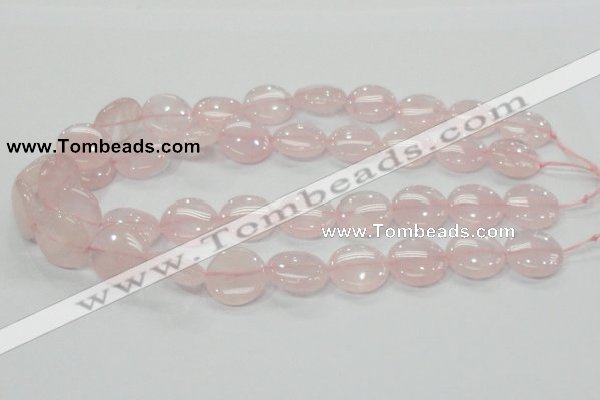 CRQ73 15.5 inches 20mm flat round natural rose quartz beads