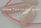 CRQ738 Top drilled 15*35mm marquise rose quartz beads