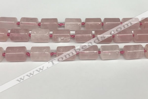 CRQ750 15.5 inches 13*18mm tube rose quartz beads wholesale