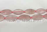 CRQ759 15.5 inches 25*40mm oval rose quartz beads