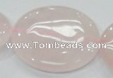 CRQ76 15.5 inches 50mm flat round natural rose quartz beads