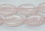 CRQ78 15.5 inches 13*25mm oval natural rose quartz beads wholesale