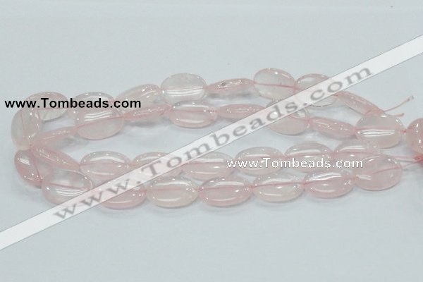 CRQ78 15.5 inches 13*25mm oval natural rose quartz beads wholesale