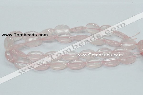 CRQ78 15.5 inches 13*25mm oval natural rose quartz beads wholesale