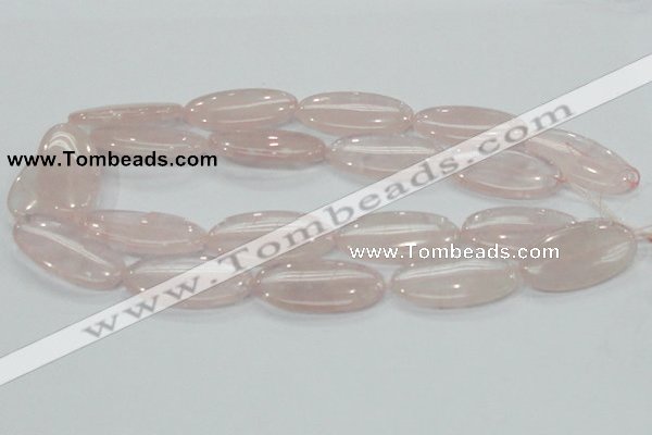 CRQ79 15.5 inches 20*40mm oval natural rose quartz beads wholesale