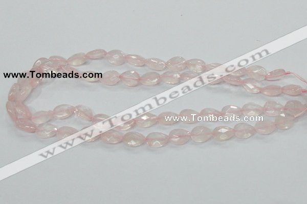 CRQ86 15.5 inches 10*14mm faceted teardrop natural rose quartz beads