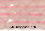 CRQ875 15 inches 6mm faceted round rose quartz beads