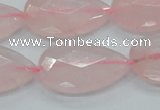 CRQ90 15.5 inches 20*30mm faceted teardrop natural rose quartz beads