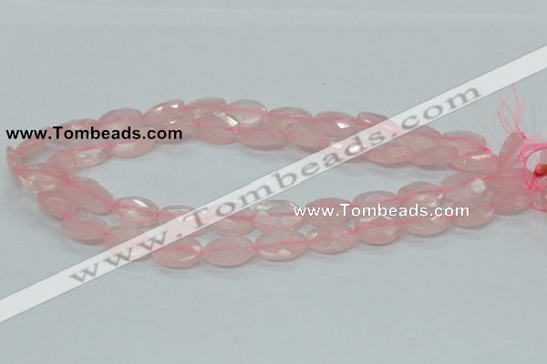 CRQ91 15.5 inches 13*18mm faceted oval natural rose quartz beads