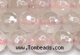 CRQ911 15 inches 8mm faceted round AB-color rose quartz beads