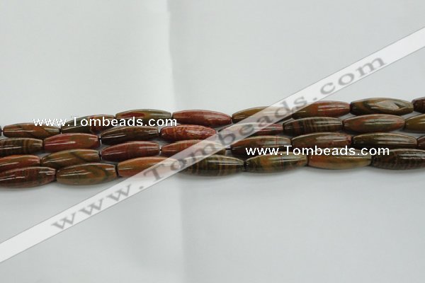 CRS101 15.5 inches 10*30mm rice rainbow jasper stone beads