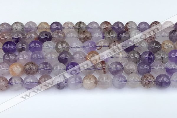 CRU1013 15.5 inches 8mm round mixed rutilated quartz beads