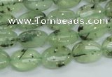 CRU102 15.5 inches 10*14mm oval green rutilated quartz beads