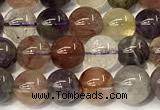 CRU1060 15 inches 6mm round mixed rutilated quartz beads