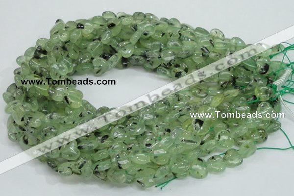 CRU107 15.5 inches 12*12mm heart green rutilated quartz beads