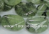 CRU114 15.5 inches 18*26mm faceted freefrom green rutilated quartz beads