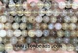 CRU1150 15 inches 8mm round mixed rutilated quartz beads