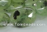 CRU116 15.5 inches 22*30mm faceted oval green rutilated quartz beads