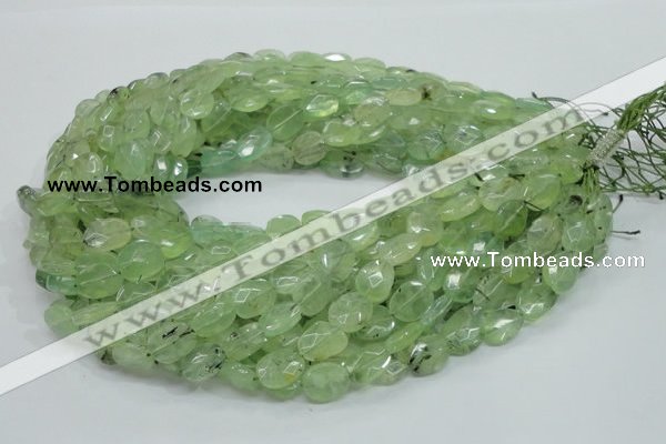 CRU118 15.5 inches 10*12mm faceted freeform green rutilated quartz beads