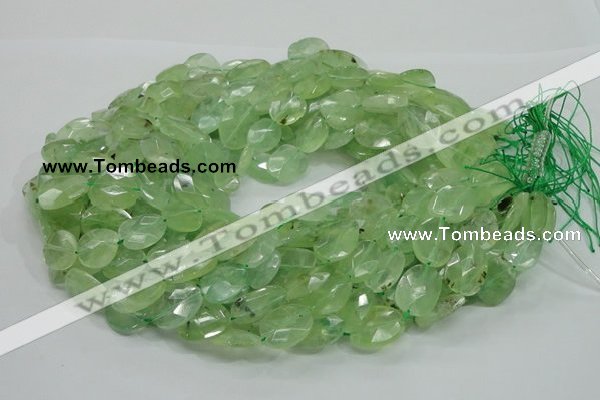 CRU119 15.5 inches 13*17mm faceted freeform green rutilated quartz beads