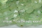 CRU120 15.5 inches 10*10mm faceted square green rutilated quartz beads