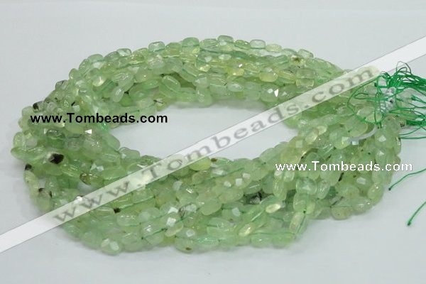CRU120 15.5 inches 10*10mm faceted square green rutilated quartz beads