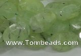 CRU123 15.5 inches 12*18mm faceted nugget green rutilated quartz beads