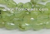 CRU124 15.5 inches 8*12mm faceted teardrop green rutilated quartz beads