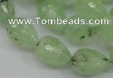 CRU126 15.5 inches 13*19mm faceted teardrop green rutilated quartz beads