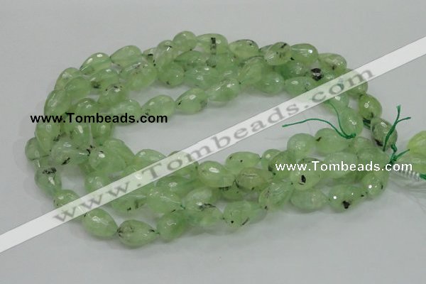 CRU126 15.5 inches 13*19mm faceted teardrop green rutilated quartz beads